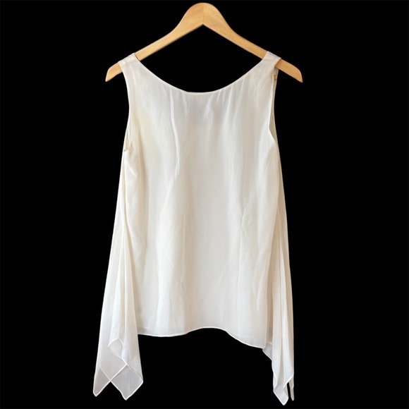 ST. JOHN 100% Silk Asymmetrical Blouse - Picture 3 of 14